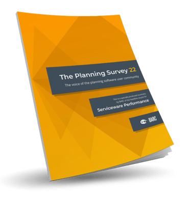 Serviceware Performance results in The BARC's Planning Survey 22.
